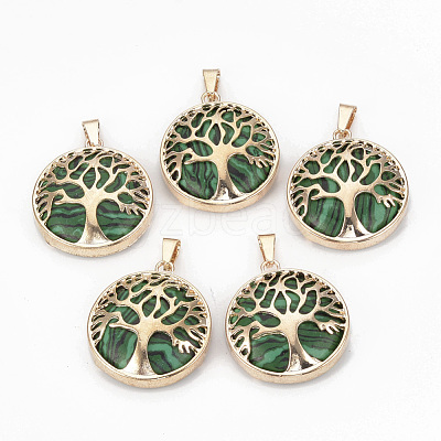 Synthetic Malachite Pendants G-S292-10A-G-1