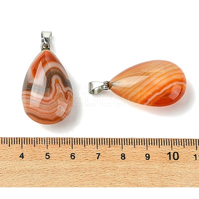 Natural Banded Agate Pendants GG-K002-09A-1