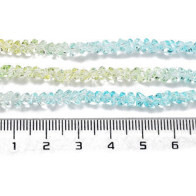Transparent Glass Bead Strands X-GLAA-H023-03A-1