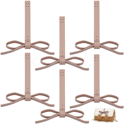 6Pcs Imitation Leather Bowknot Accessories DIY-CL0001-64A-1