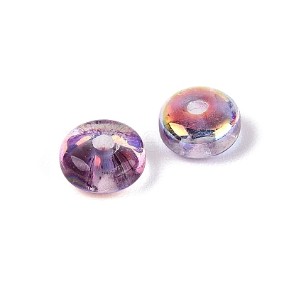 Baking Paint Electroplate Transparent Glass Beads EGLA-Q141-01A-A02-1