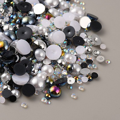 Resin Cabochons RESI-WH0029-14H-1