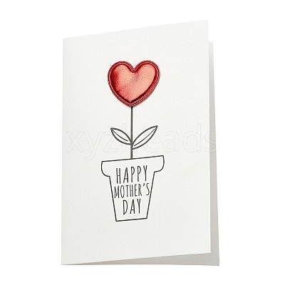 4Pcs Kraft Paper Greeting Cards AJEW-FS0001-30A-1