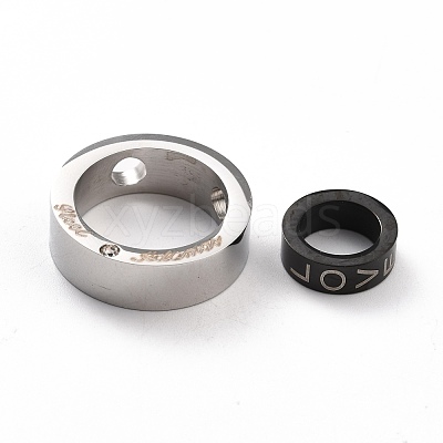 304 Stainless Steel Couple Pendants STAS-K235-09EBP-1