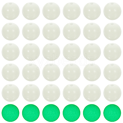 100Pcs Synthetic Luminous Stone Beads Strands G-SP0001-44B-1