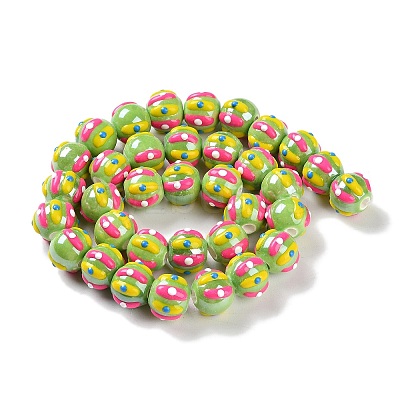 Handmade Porcelain Beads Strands PORC-L078-01C-1
