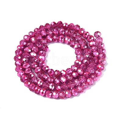 Transparent Electroplate Glass Beads Strands LS-EGLA-Q131-01A-08-1
