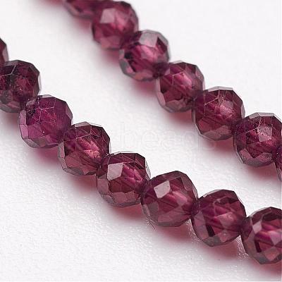 Natural Garnet Bead Strands G-P213-37-3mm-1