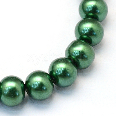 Baking Paint Pearlized Glass Pearl Round Bead Strands X-HY-Q003-10mm-71-1