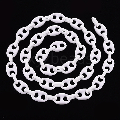 Handmade Opaque Acrylic Coffee Bean Chains LS-CHAC-ZX0001-01K-1