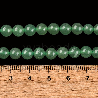 Natural Green Aventurine Round Bead Strands G-P070-37-6mm-1