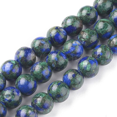 Assembled Synthetic Lapis lazuli and Malachite Beads Strands G-L528-03C-1