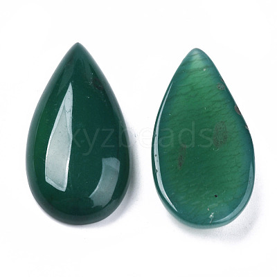Natural Green Onyx Agate Cabochons G-N326-72I-1