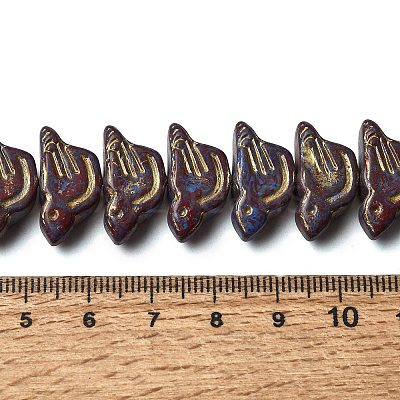 Painted Glass Beads Strands GLAA-Z021-19B-1
