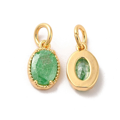 Real 18K Gold Plated Brass Micro Pave Cubic Zirconia Pendants KK-M243-07G-04-1