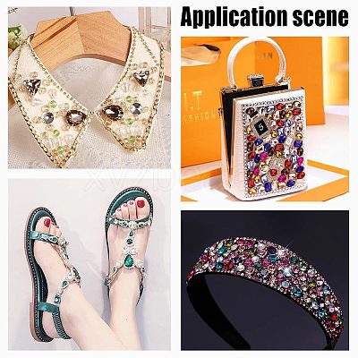 60Pcs 10 Style Oval Sew on Rhinestone DIY-UN0004-34-1