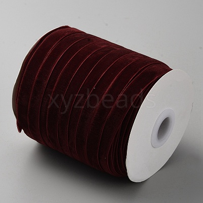 50 Yards Polyester Single Face Velvet Ribbon OCOR-WH0082-161B-1