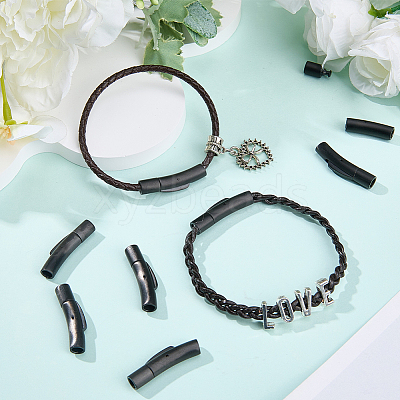 8 Sets Column 304 Stainless Steel Bayonet Necklace Clasps STAS-SC0009-30-1
