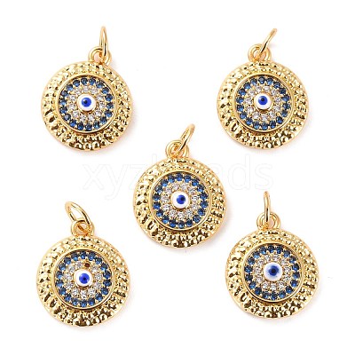 Brass Micro Pave Cubic Zirconia Pendants ZIRC-P092-010G-01-RS-1