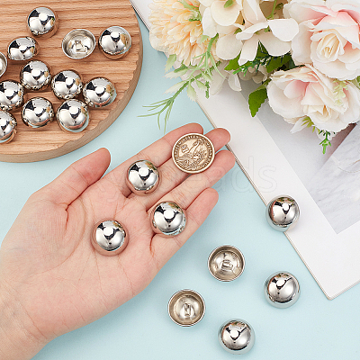 1-Hole Zinc Alloy Buttons FIND-MA0001-18B-P-1