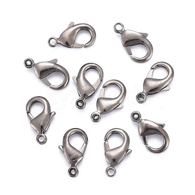 Brass Lobster Claw Clasps X-KK-903-B-NF-1