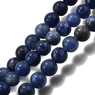 Natural Sodalite Beads Strands G-E110-4mm-3-1