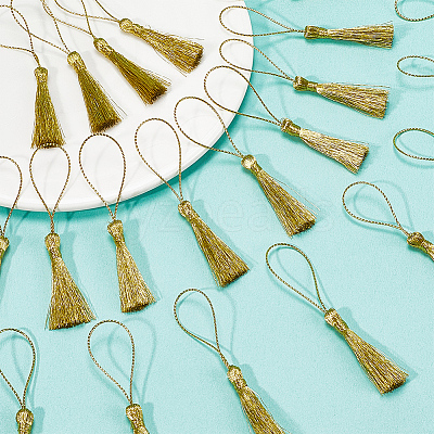 60Pcs Polyester Tassel Pendant Decorations AJEW-GF0010-90-1