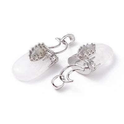 Natural Quartz Crystal Pendants G-F639-09G-P-1