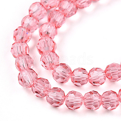 Baking Paint Transparent Glass Beads Strands DGLA-A035-T4mm-D01-1