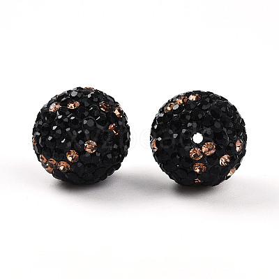 Polymer Clay Pave Rhinestone Beads RB-T018-01I-1