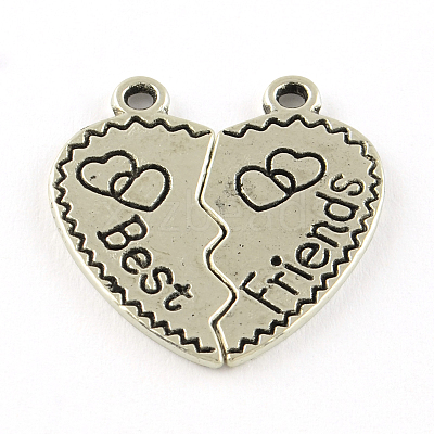 Tibetan Style Alloy Split Pendants TIBE-Q050-201AS-LF-1