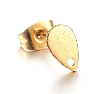 Ion Plating(IP) 304 Stainless Steel Stud Earring Findings STAS-L211-05A-G-1