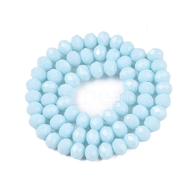 Opaque Solid Color Imitation Jade Glass Beads Strands LS-EGLA-A044-P8mm-D06-1
