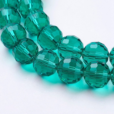 Transparent Glass Bead Strands GLAA-R095-10mm-M-1