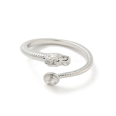 Brass Cup Peg Open Cuff Ring Settings LS-KK-G518-10P-01-1