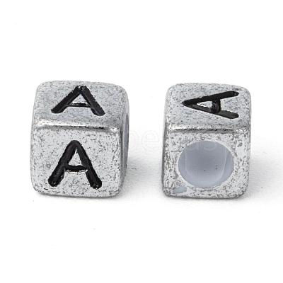 Plated Acrylic Beads SACR-JQ0001-04AS-1
