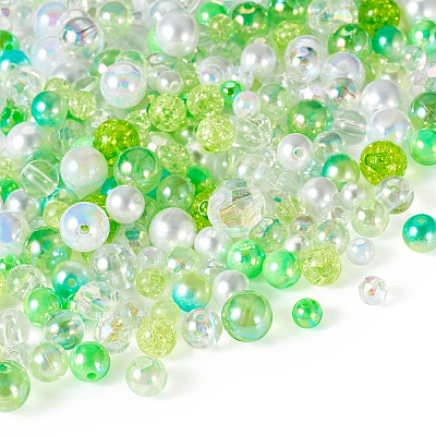 Transparent & Opaque Acrylic Bead OACR-TAC0002-08D-1