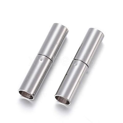 Tarnish Resistant 304 Stainless Steel Bayonet Clasps STAS-F108-12P-4mm-1