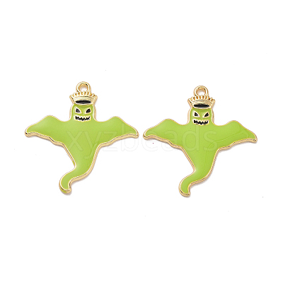 Halloween Theme Rack Plating Alloy Enamel Pendants PALLOY-O109-52LG-1