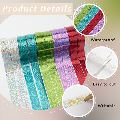 DIY Scrapbook Decorative Laser Paper Tapes DIY-WH20001-98G-1