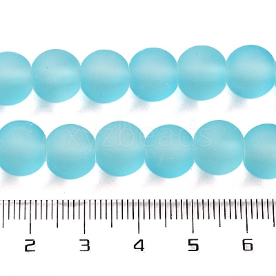 Baking Paint Transparent Glass Bead Strands GLAA-S031-10mm-21-1