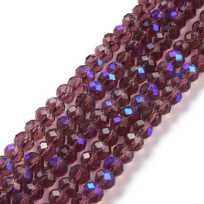 Electroplate Glass Beads Strands X1-EGLA-A034-T8mm-L14-1