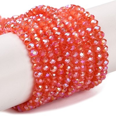 Baking Electroplate Glass Beads Strands DGLA-A039-J4mm-BM-1