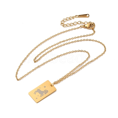 Golden 202 Stainless Steel Constellation Pendants Necklaces NJEW-K380-02G-04-1
