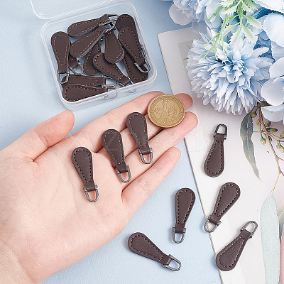 20Pcs PU Leather Zipper Puller FIND-GO0002-93-1