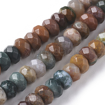 Natural Ocean Jasper Beads Strands G-F668-01-A-1