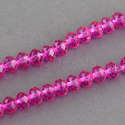 Spray Painted Glass Bead Strands X-DGLA-R030-6mm-06-1
