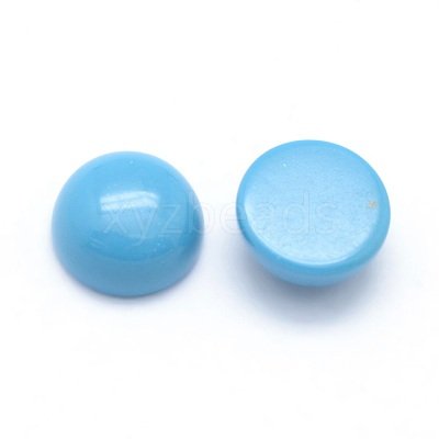 Synthetic Turquoise Cabochons G-P393-R54-6mm-1