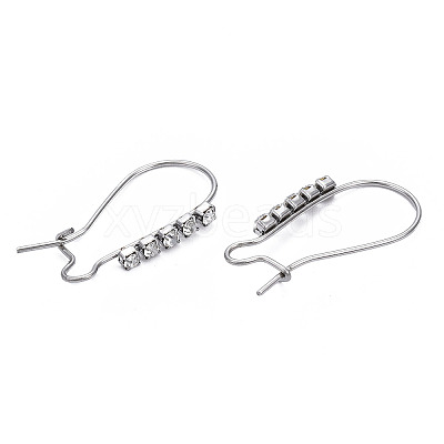 304 Stainless Steel Hoop Earrings Findings Kidney Ear Wires LS-STAS-N092-138B-01-1