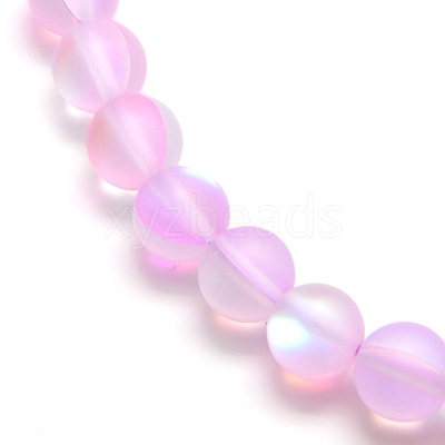 Synthetic Moonstone Beads Strands G-F142-6mm-09-1